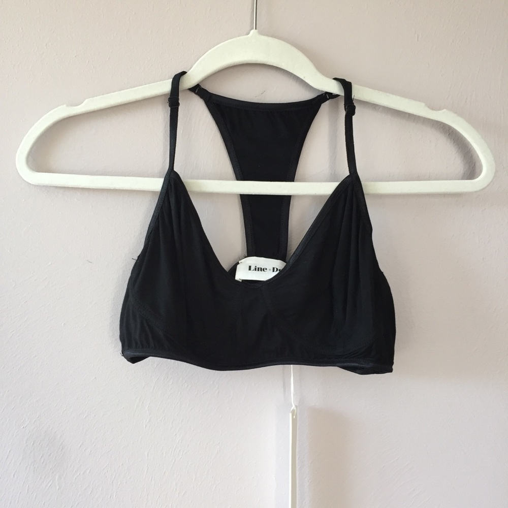 Line & Dot Black Lounge Comfort Soft Cup Bra L